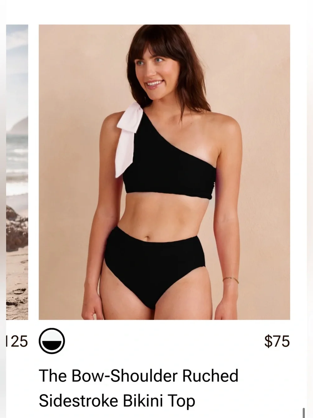 Summer Salt Bow Shoulder Swim Top - Picture 7 of 7